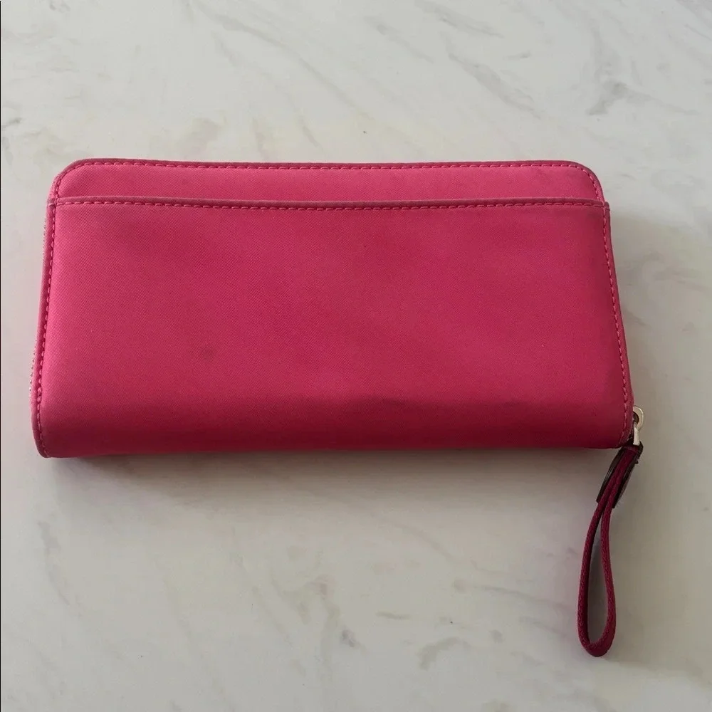 Kate Spade Vibrant Pink Zip-Around Wallet